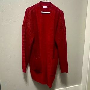 Pink Lily Waffle Cardigan